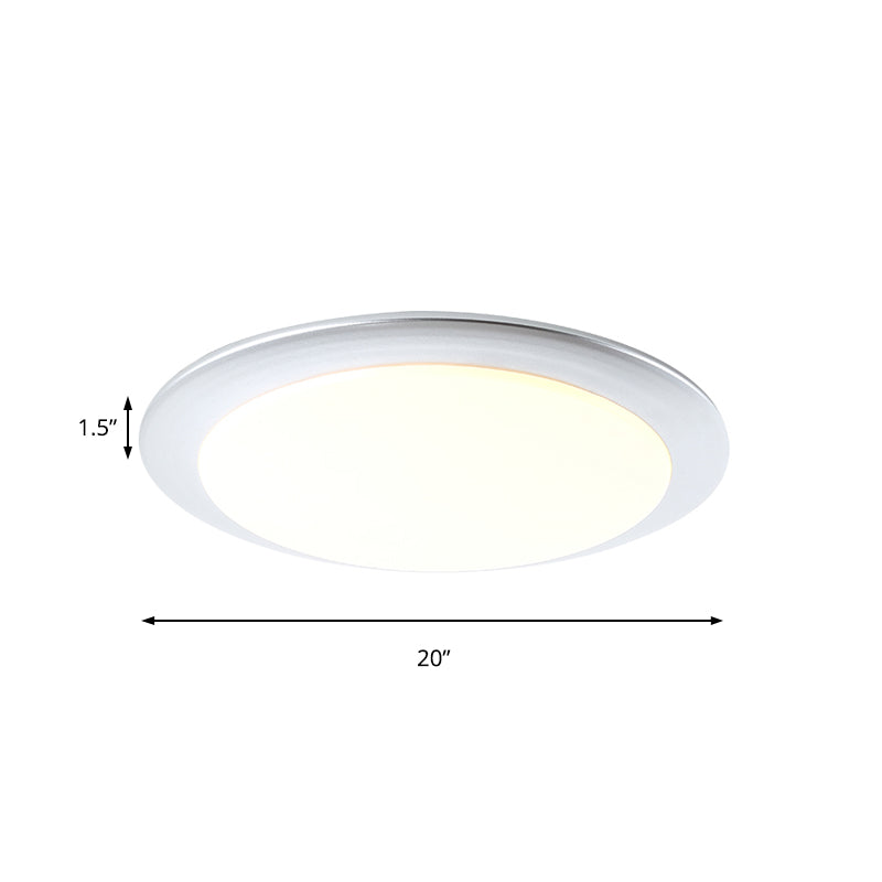 Nordic Acrylic Gold/Silver Flush Ceiling Light With Integrated Led - Bedroom Lamp 16’/20’ Dia