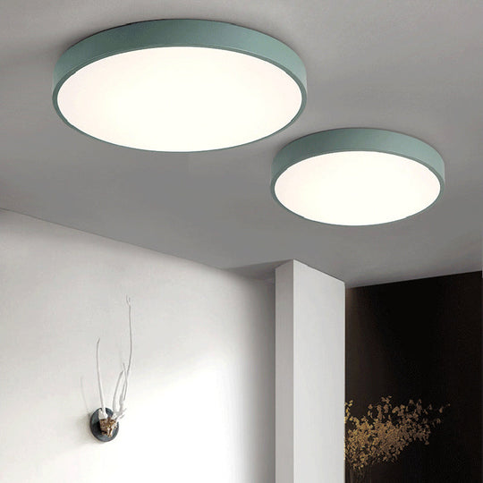 Modern Kids Bedroom Ceiling Light: Acrylic Round Flush Mount