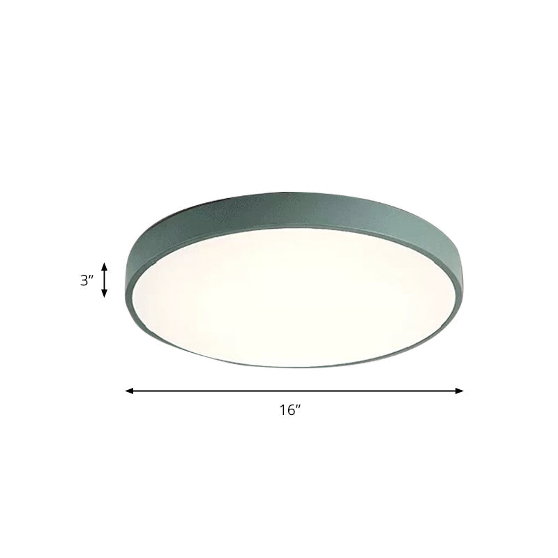 Modern Kids’ Bedroom Ceiling Light: Acrylic Round Flush Mount