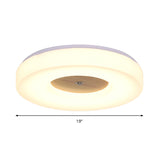 Modern Flush Ceiling Light - Wood And Acrylic Construction Led 8/13/15/19 Wide Warm Lighting Ideal