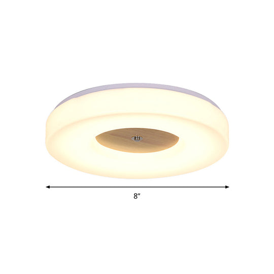 Modern Flush Ceiling Light - Wood And Acrylic Construction Led 8’/13’/15’/19’ Wide Warm