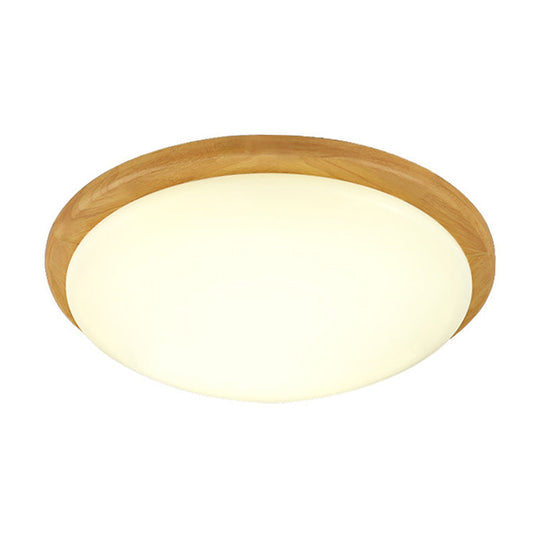 Japanese - Style Ceiling Mount Light With Domed Shade For Study Room - Acrylic Lamp In Warm/White