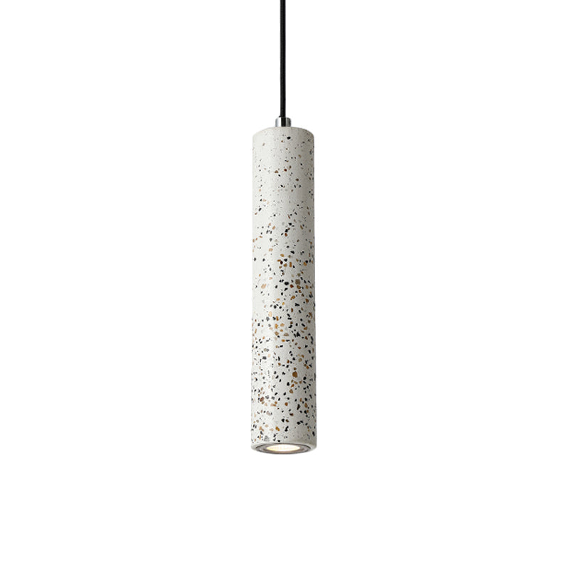Nordic Concrete Pendant Light - 1-Light Black/White/Yellow Suspension