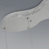 C-Shaped Hanging Led Pendant Lamp With Minimalist Metal Design In Warm/White Light