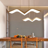 Seagull Multi Light Pendant: Sleek Acrylic Shade Led Hanging Lamp In White (2/3/4/5 Seater) 2 / Warm
