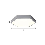 Modern Led Ceiling Light For Child Bedroom With Hexagon Shade