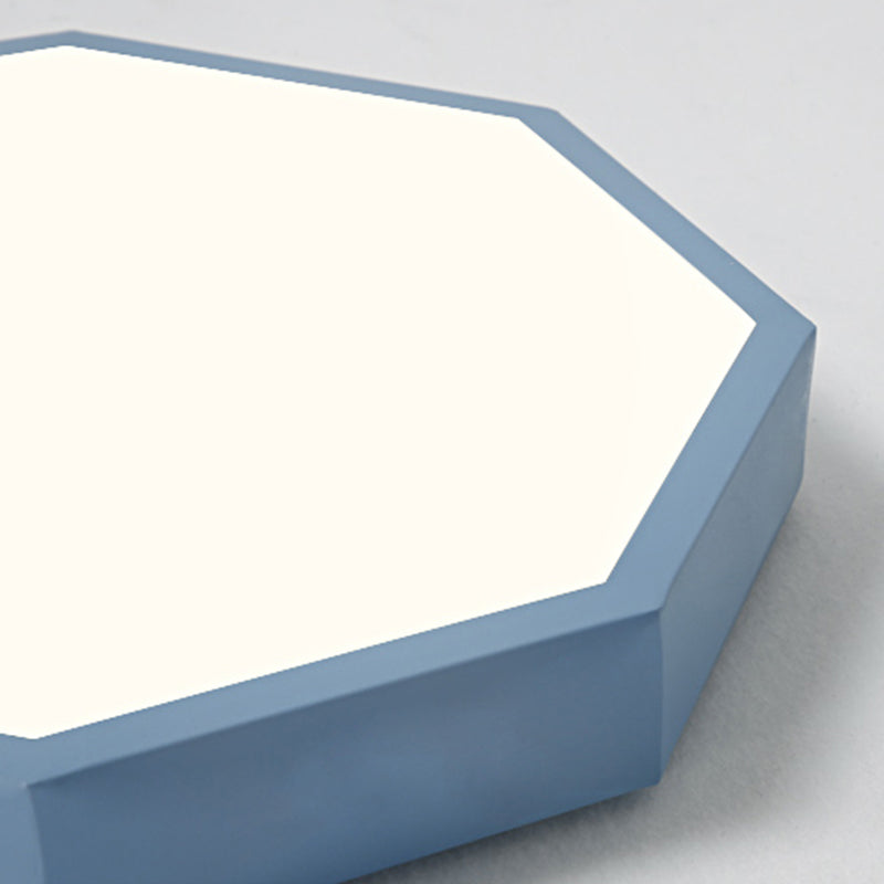Modern Led Ceiling Light For Child Bedroom With Hexagon Shade
