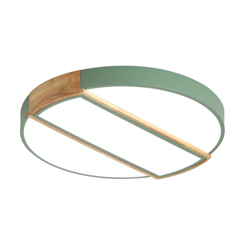 Nordic Circle Led Flush Mount Light - Acrylic Diffuser 12’/16’/19.5’ Width Ceiling Lamp In