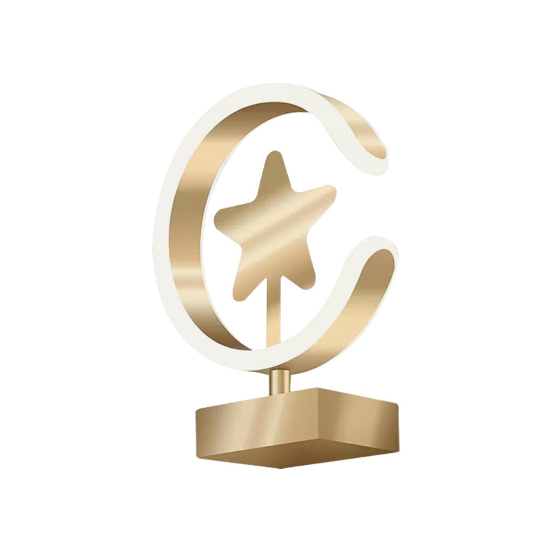 Contemporary Led Acrylic Wall Light Fixture - Gold Mount Lamp In Warm/White