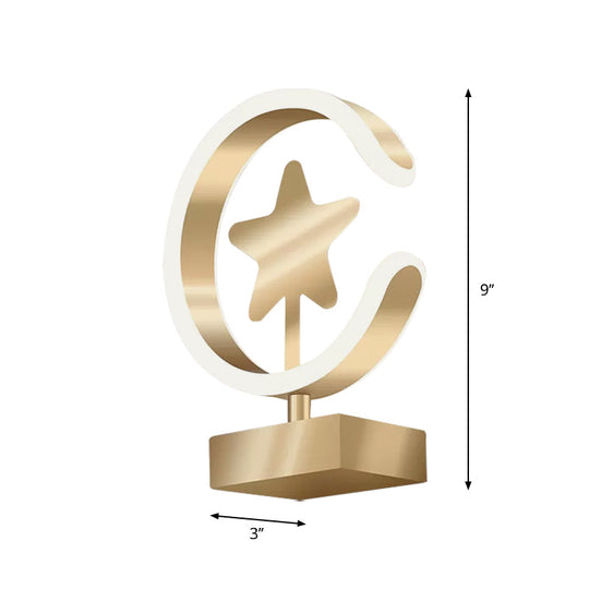 Contemporary Led Acrylic Wall Light Fixture - Gold Mount Lamp In Warm/White