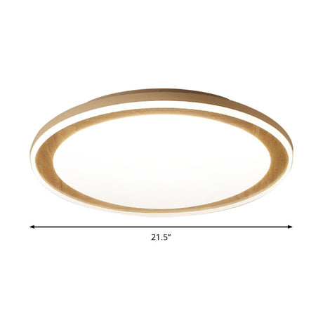 White Led Flush Ceiling Light - Modern & Simple Acrylic Lamp For Study Room Kitchen