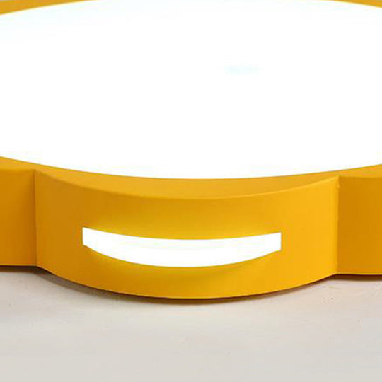 Flush Mount Macaron Led Ceiling Light With Acrylic Floral Shade - Ideal For Girls Bedroom