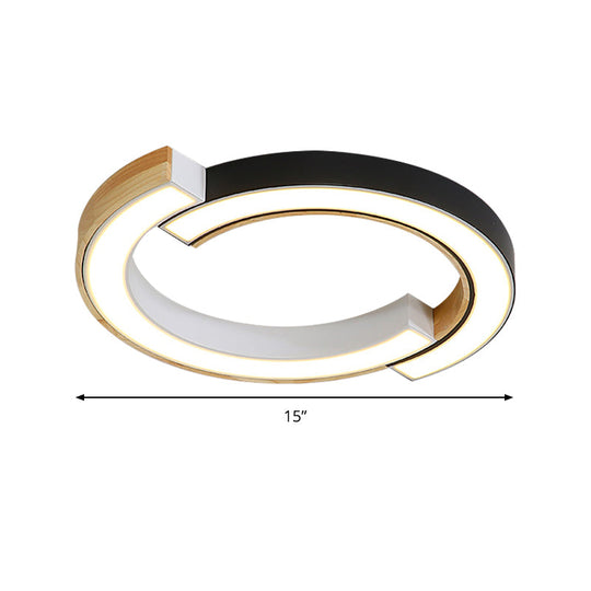 Contemporary Bedroom Ceiling Lamp - 2 - Arch Bridge Design Acrylic Led Light 15’/19’ Width