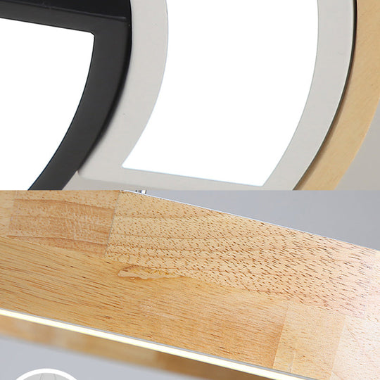 Contemporary Bedroom Ceiling Lamp - 2 - Arch Bridge Design Acrylic Led Light 15’/19’ Width