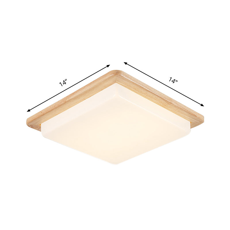 Japanese Style Square Ceiling Light Wood Led Flush Mount - Wide Range Selection