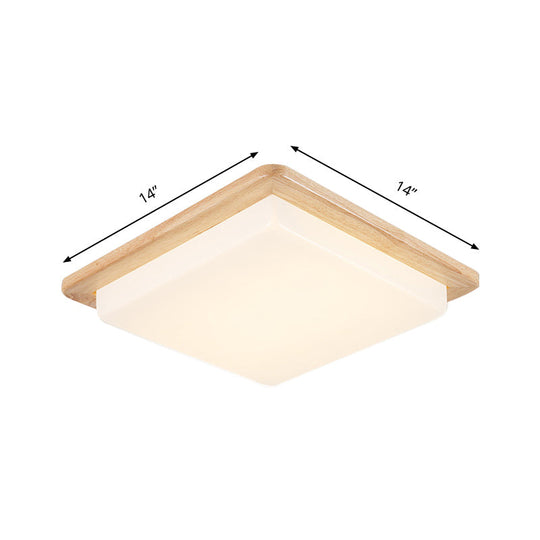 Japanese Style Square Ceiling Light Wood Led Flush Mount - Wide Range Selection