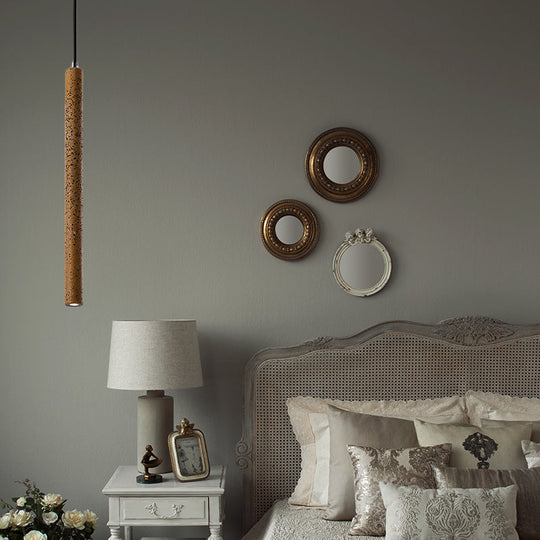 Nordic Cement Tube Pendant Light 1 Yellow/Blue/Green Hangs 12 Or 21.5H