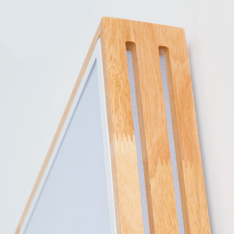 White Square Led Flush Ceiling Light - Modern Acrylic Lamp For Dining Room (16’/19.5’)