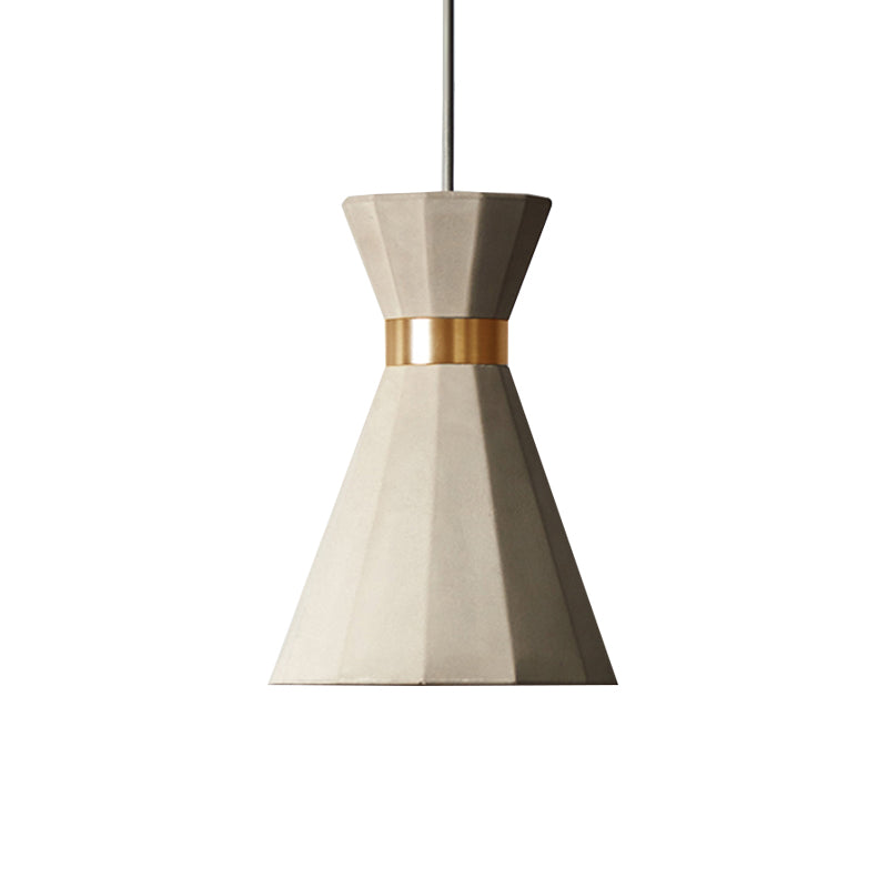 Modern Nordic Geometric Pendant Light - Grey Cement 9’/10’ Wide