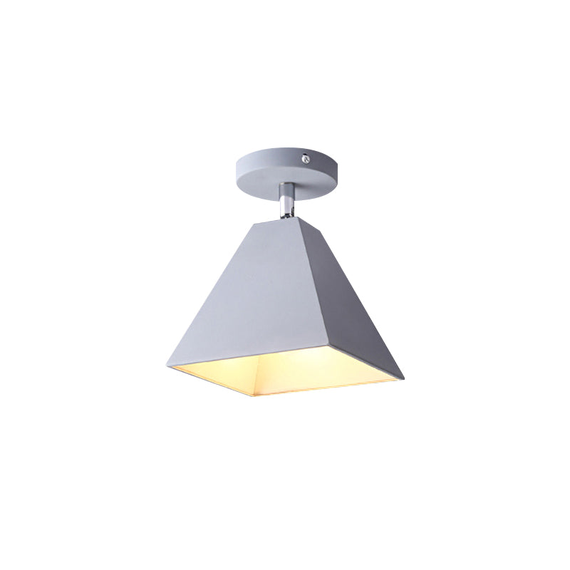 Metal Pyramid Ceiling Light For Modern Kid’s Bedroom