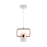 Margaret - Modern Black/White Cylinder Pendant Lamp Led Steel And Glass Hanging Lighting With