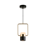 Margaret - Modern Black/White Cylinder Pendant Lamp Led Steel And Glass Hanging Lighting With