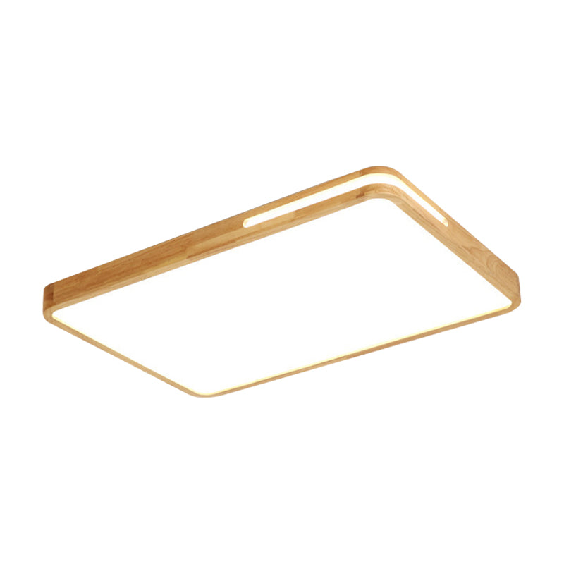 Japanese Style Beige Ceiling Mount Light - Acrylic Led Lamp For Study Room