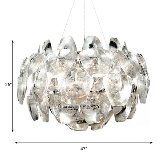 Modern Acrylic Pendant Lighting Fixture - 24/28.5/43 Wide Clear Ceiling Suspension Lamp