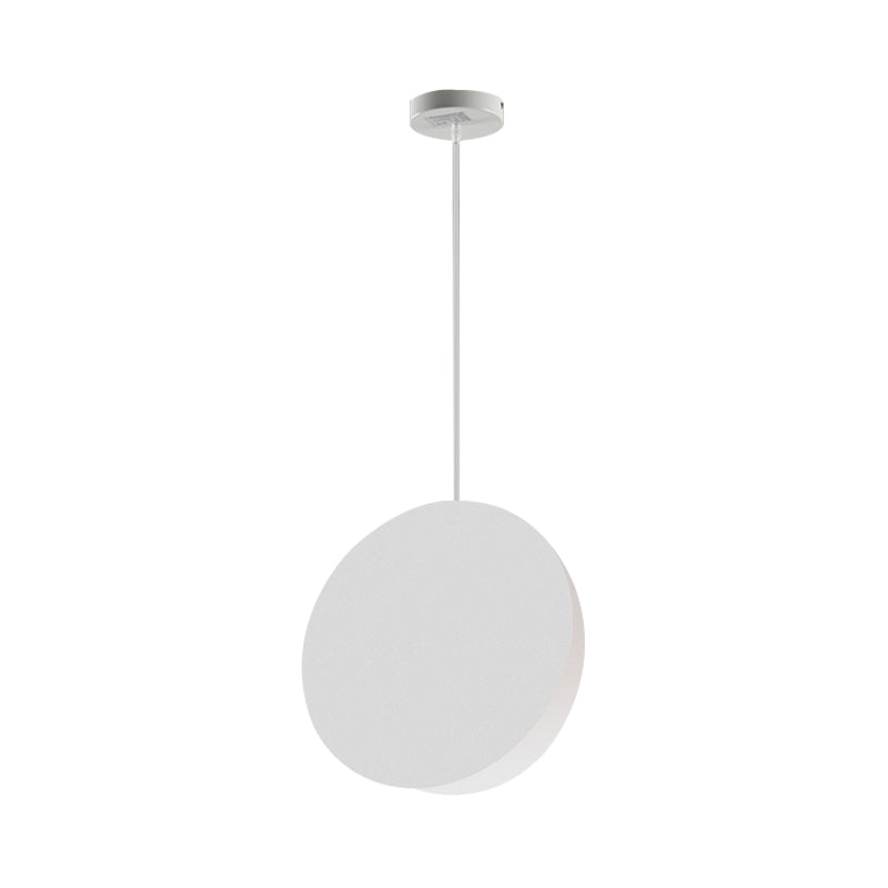 8/12W Modern Nordic Style Metal Pendant Lamp - 1 Light Black/Grey/White