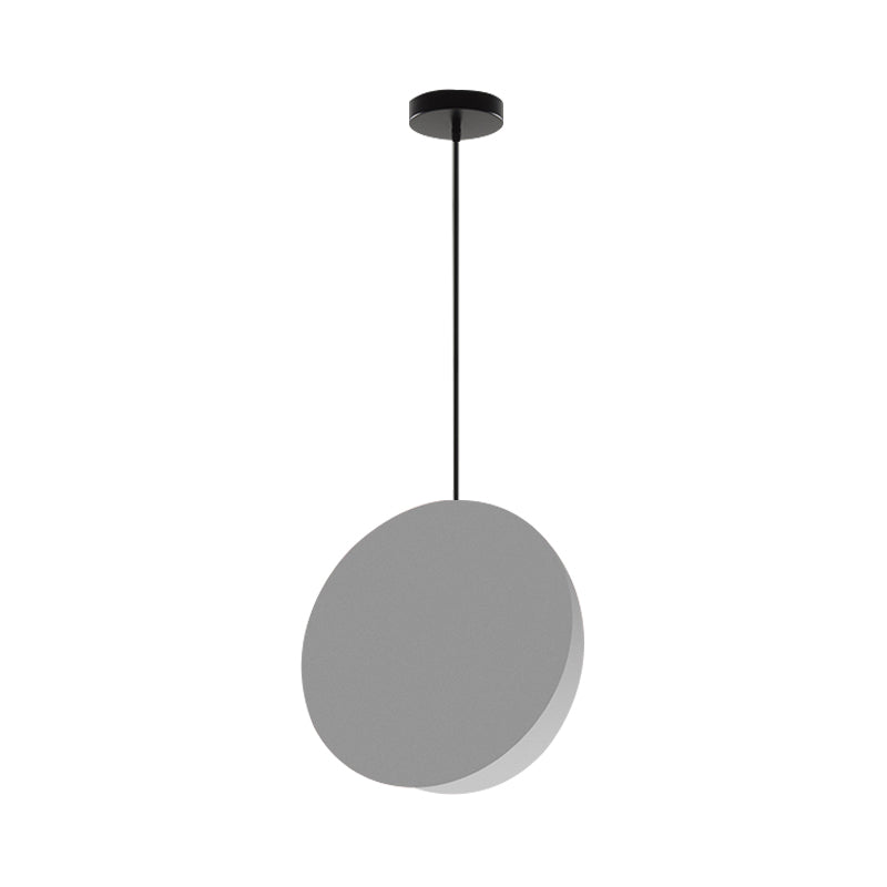 8/12W Modern Nordic Style Metal Pendant Lamp - 1 Light Black/Grey/White