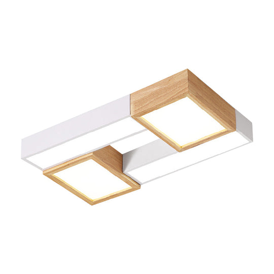 Modern Acrylic Bathroom Flush Mount Light - Led Black/White Ceiling Fixture (20.5’/24.5’ Wide)