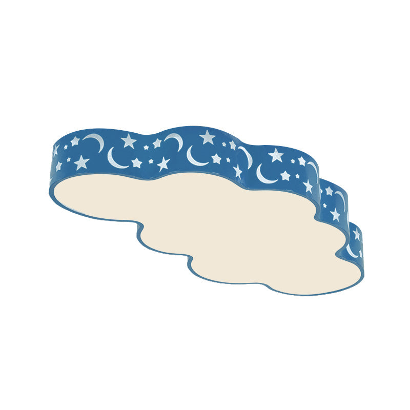 Starry Cloud Acrylic Kids Ceiling Lamp - Modern Flush Mount For Childs Bedroom