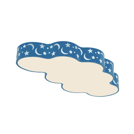 Starry Cloud Acrylic Kids Ceiling Lamp - Modern Flush Mount For Childs Bedroom