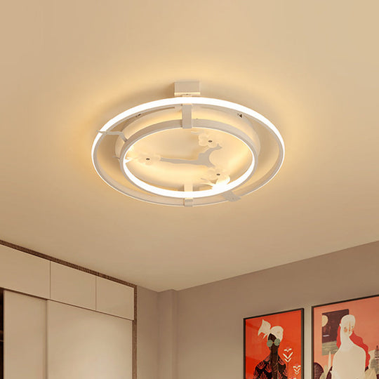 Sleek Floral Semi Mount Led Ceiling Light In Warm/White - 17’/21’/25’ Options
