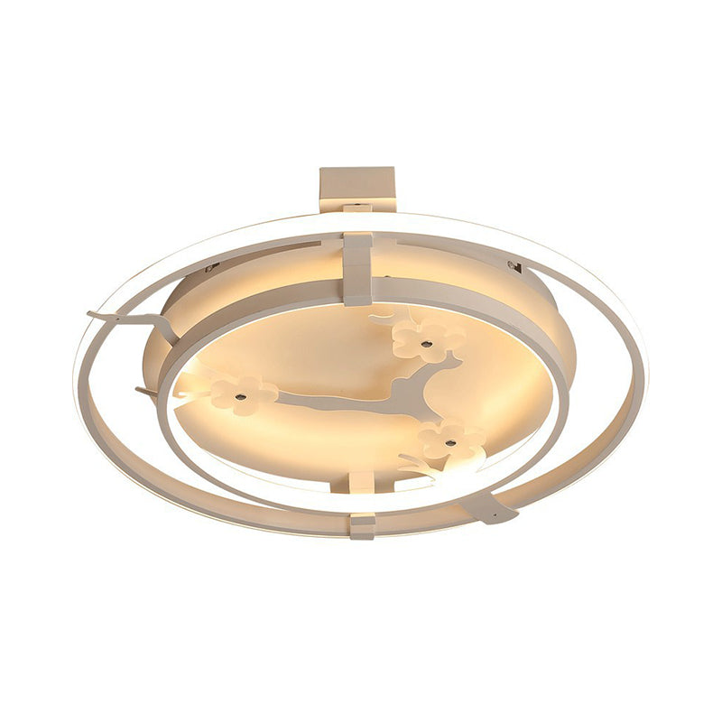Sleek Floral Semi Mount Led Ceiling Light In Warm/White - 17’/21’/25’ Options