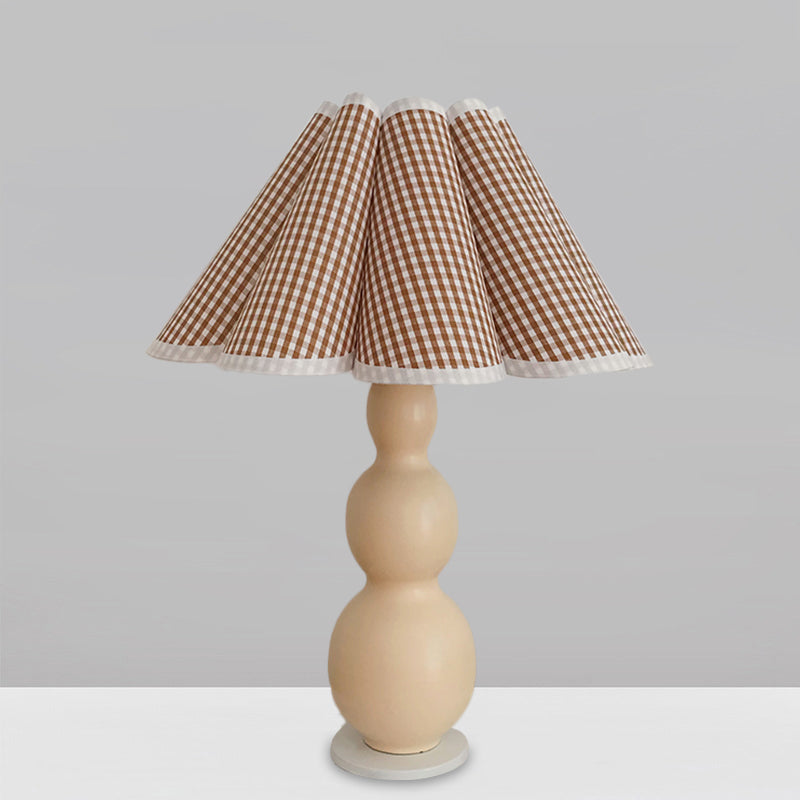 Alhena - Nordic Flared Night Lamp: Porcelain Gourd Bedside Table Lighting