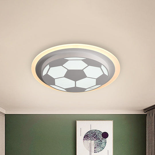 Soccer Cartoon Led Flush Mount Lamp Stylish And Bright Lighting Fixture For Bedroom
