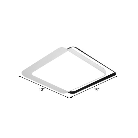 Nordic Flush Mount Acrylic Led Ceiling Lamp For Bedroom In White