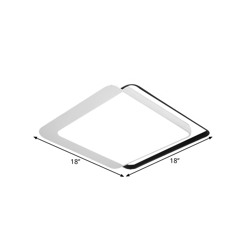 Nordic Flush Mount Acrylic Led Ceiling Lamp For Bedroom In White