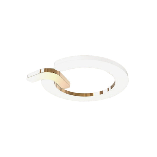 Modern Flush Mount Led Ceiling Lamp In Gold - Simple Circle Design 16’/23.5’ Metallic Finish