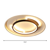 Modern Acrylic Led Flush Ceiling Light - 16/19.5 White Warm/White Mount Lamp