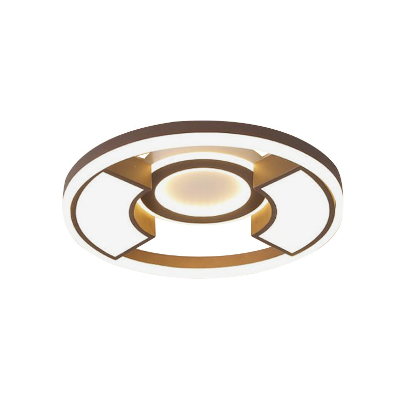 Modern Acrylic Flush Ceiling Light - 16’ / 19.5’ Dia Led Warm/White