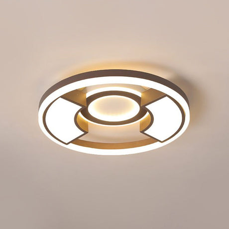 Modern Acrylic Flush Ceiling Light - 16 / 19.5 Dia Led Warm/White