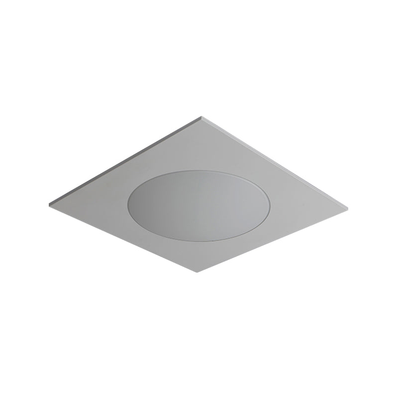 Contemporary White Square Flushmount Led Ceiling Fixture - 19.5/23.5 W Warm/White Light