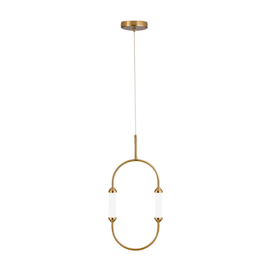 Led Gold Pendant Light With Acrylic Shade – Sleek Metal Hanging Fixture