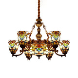 Stunning Baroque Style Chandeliers - Art Glass Dining Room Hanging Fixture With Curved/Straight Arm