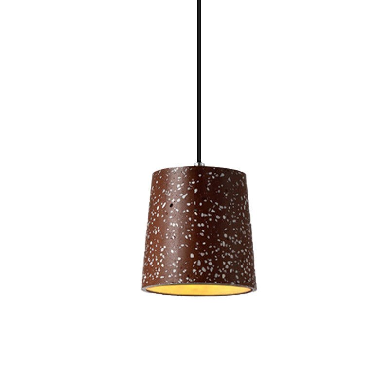 Nordic Style Cement Cone Pendant Light - 1 Black/White/Brown