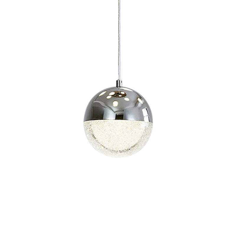 Modern Crystal Led Pendant Light: Chrome/Gold Finish Ideal For Dining Room