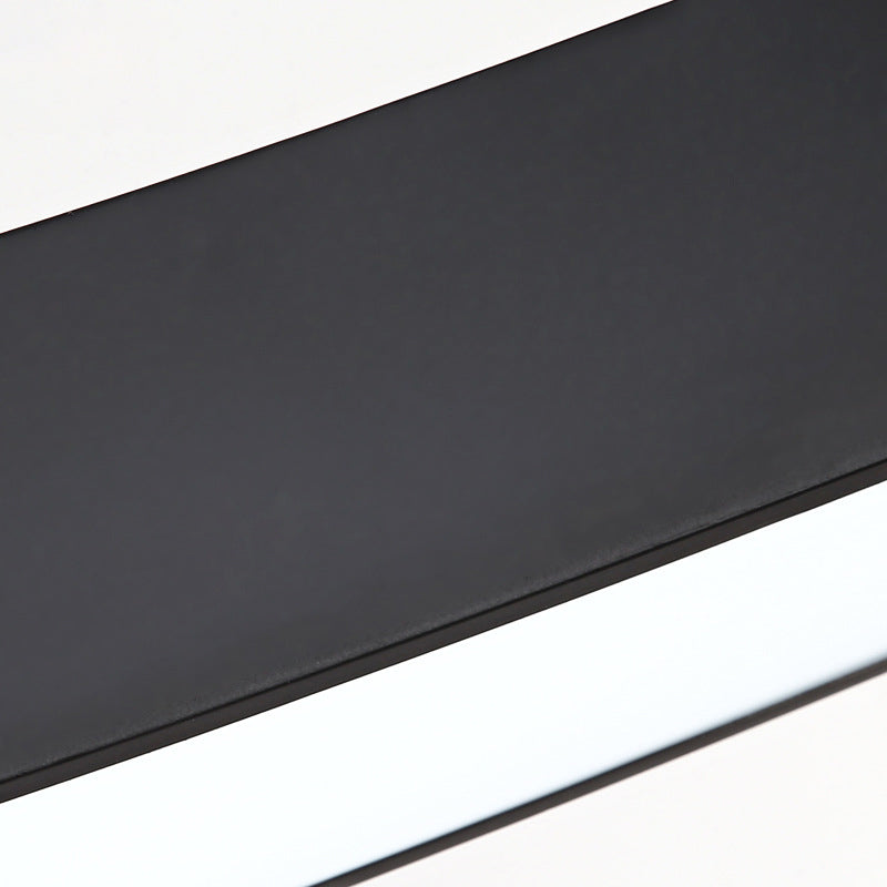 Modern Led Black Metal Pendant Lamp With Recessed Diffuser - Wide Wave Design (18/23.5/47)