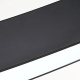 Modern Led Black Metal Pendant Lamp With Recessed Diffuser - Wide Wave Design (18/23.5/47)